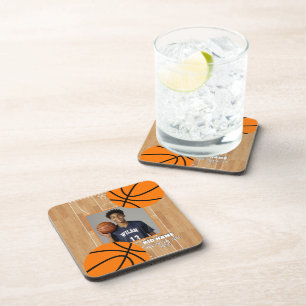 Personalised Photo Basketball Player Name Coaster