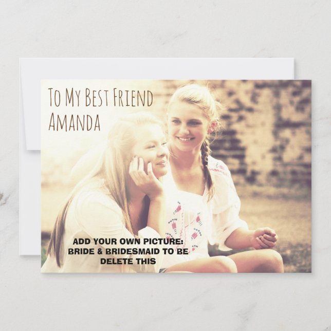 Personalised photo be my invitation (Front)