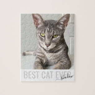 Personalised Photo Best Cat Ever Custom Pet Jigsaw Puzzle