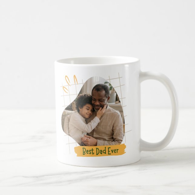 Personalised Photo Best Dad Ever Coffee Mug (Right)