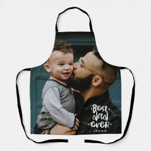 Personalised Photo Best Dad Ever Name Overlay Apron