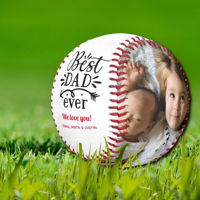 Personalised Photo Best Dad Father's Day Baseball (Creator Uploaded)