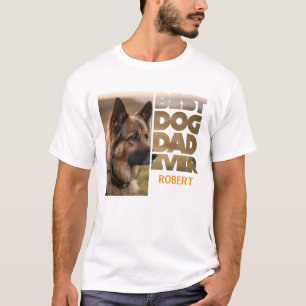 Personalised Photo Best dog dad ever T-Shirt