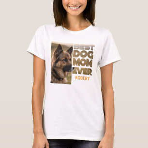 Personalised Photo Best dog mum ever T-Shirt