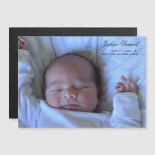 Personalised Photo Birth Announcement for Boy