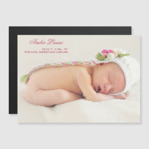 Personalised Photo Birth Announcement for Girl