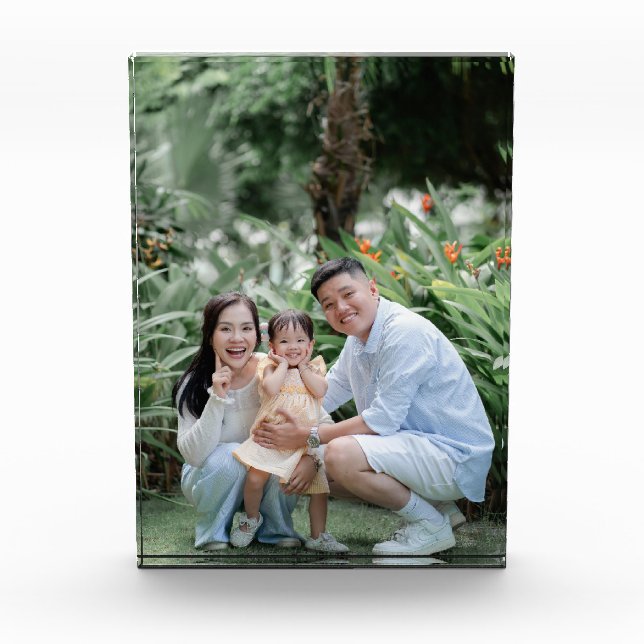 Personalised Photo Birthday Custom Present Wedding Block (Front)