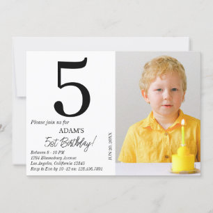 Personalised Photo Birthday Kids Boy Girl Party Invitation