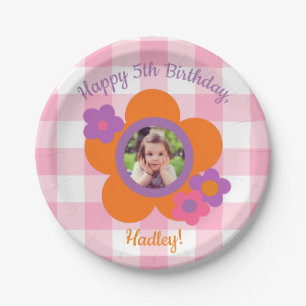 Personalised Photo Birthday Paper Plates
