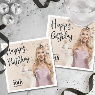 Personalised Photo Birthday Party Napkin
