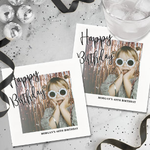Personalised Photo Birthday Party Napkin