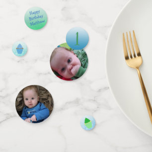 Personalised Photo & Birthday Year Confetti