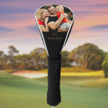 Personalised Photo Black And Gold Golf Clubs Golf Head Cover<br><div class="desc">Personalise with your special photo and name in classic typography to create a unique golf gift and keepsake for any golfer. Designed by Thisisnotme©</div>