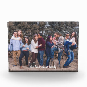 Personalised Photo Block Custom Name Text 