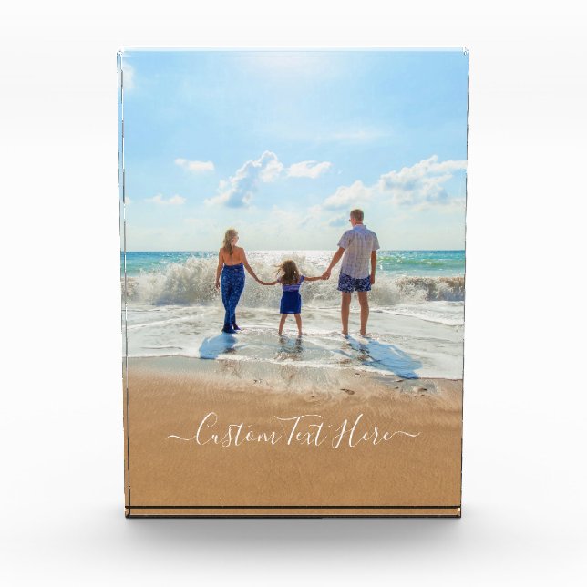 Personalised Photo Block with Your Photos and Text (Front)