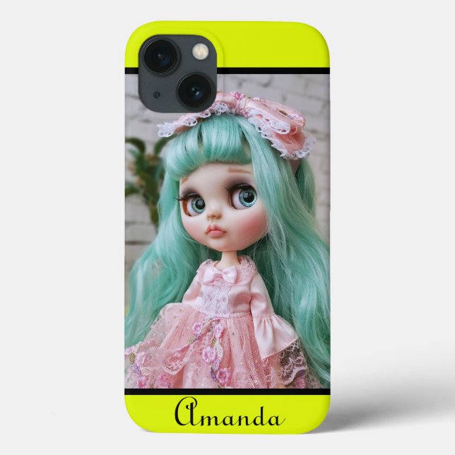 personalised photo bright neon lemon Case-Mate iPhone case (Back)