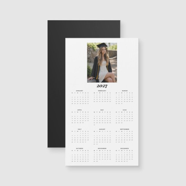 Personalised Photo Calendar Magnet 2027 (Front/Back)