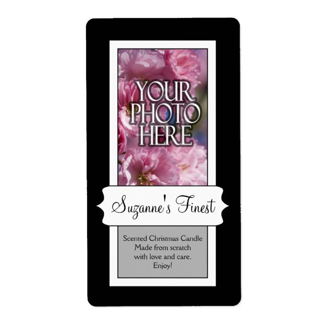 Personalised Photo Candle or Canning Jar Label (Front)