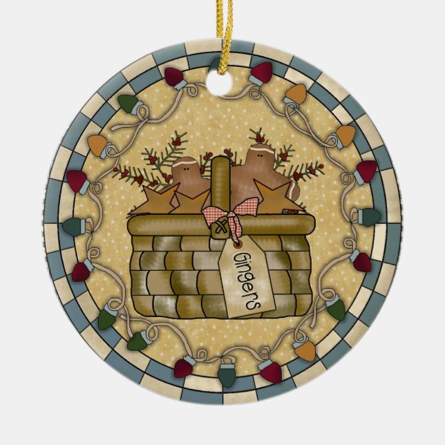Personalised Photo Ceramic Christmas Ornament (Front)