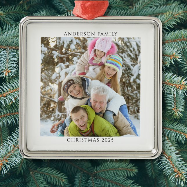 Personalised Photo Christmas 2025 Metal Tree Decoration (Creator Uploaded)