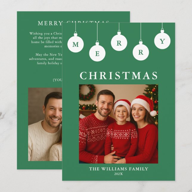 Personalised Photo Christmas Card (Front/Back)