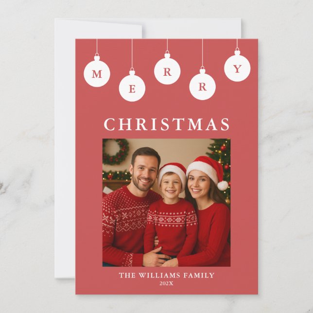 Personalised Photo Christmas Card (Front)