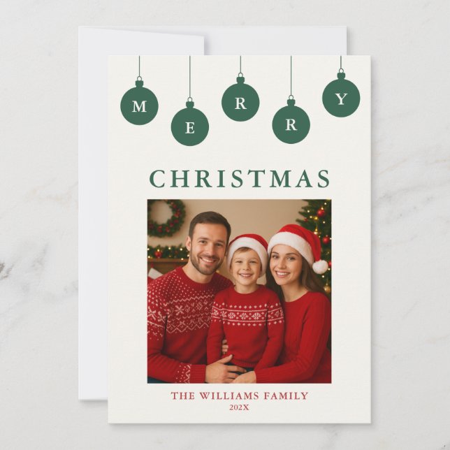 Personalised Photo Christmas Card (Front)