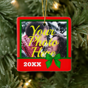 Personalised Photo Christmas Ceramic Ornament