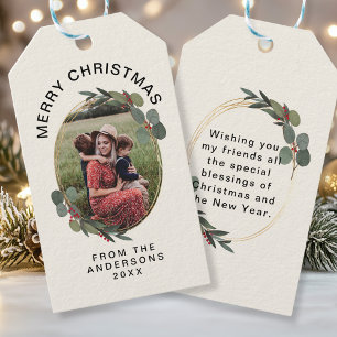 Personalised Photo Christmas gift tags