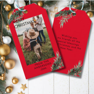 Personalised Photo Christmas gift tags