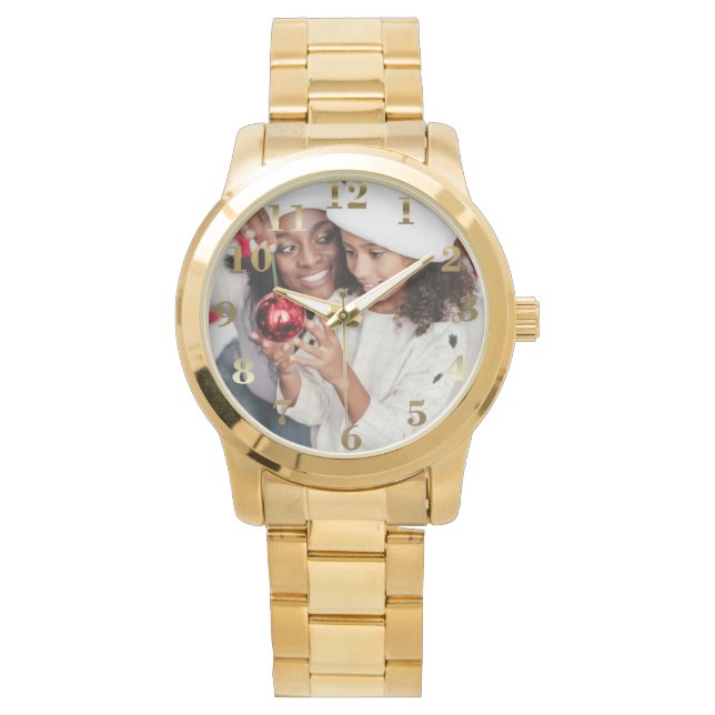 Personalised Photo Christmas Gift Wrist Watch  (Front)