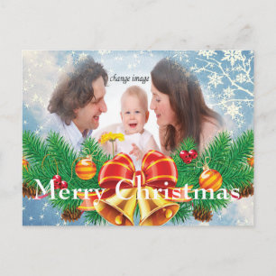 personalised photo Christmas holiday Postcard