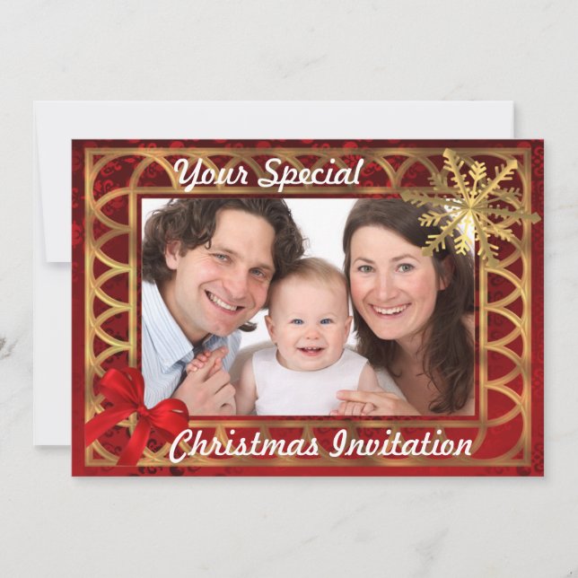 Personalised  photo Christmas Invitation (Front)