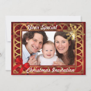 Personalised photo Christmas Invitation