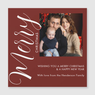 Personalised Photo Christmas Magnetic Card