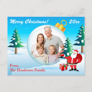 Personalised PHOTO Christmas Ornament Post Card