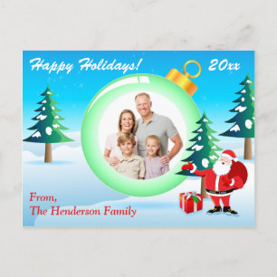 Personalised PHOTO Christmas Ornament Post Card 2
