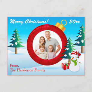 Personalised PHOTO Christmas Ornament Post Card 5