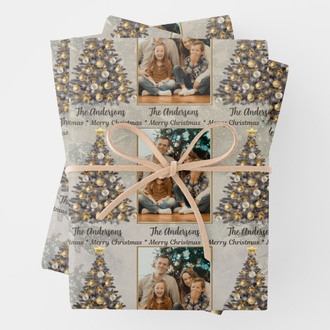 Personalised Photo Christmas Wrapping Paper  (In situ)