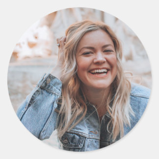 Personalised Photo Classic Round Sticker