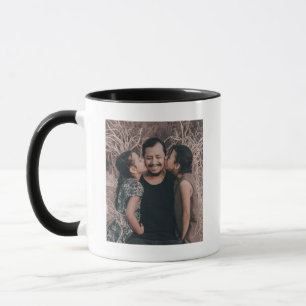Personalised Photo Coffee Mug, Minimalist Dad Mug