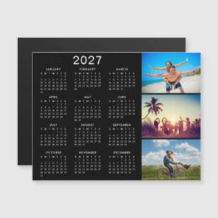Personalised Photo Collage 2027 Calendar Magnet