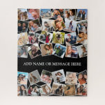 Personalised Photo Collage 36 Picture Jigsaw Puzzle<br><div class="desc">Modern personalised picture puzzle featuring 36 square photos for you to replace with your own,  and a text template to add your name or personalised message.</div>