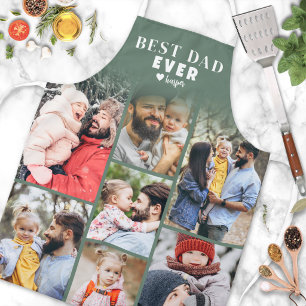 Personalised Photo Collage Best Dad Apron