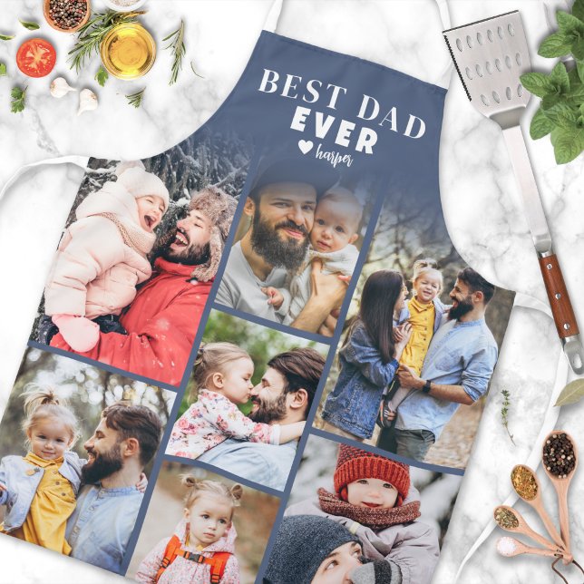 Personalised Photo Collage Best Dad Apron (Personalized Photo Collage Best Dad Apron )