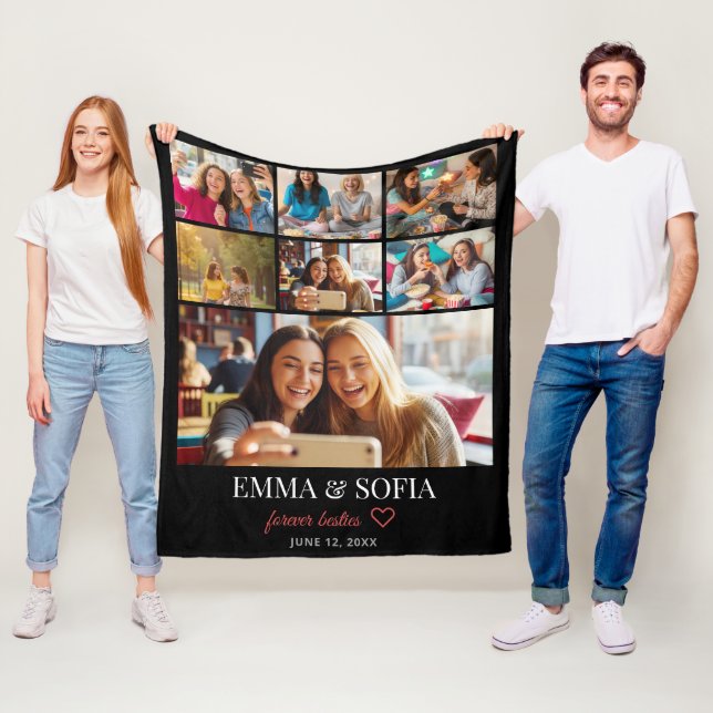 Personalised Photo Collage Birthday Throw Blanket  (In Situ)