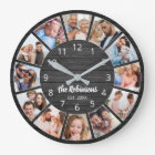 Personalised Photo Collage Black Wood Family