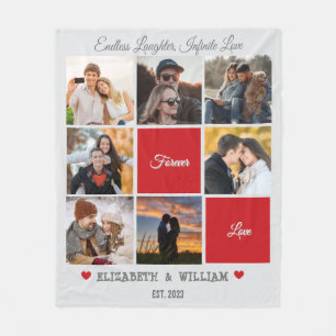 Personalised Photo Collage Blanket - Romantic gift