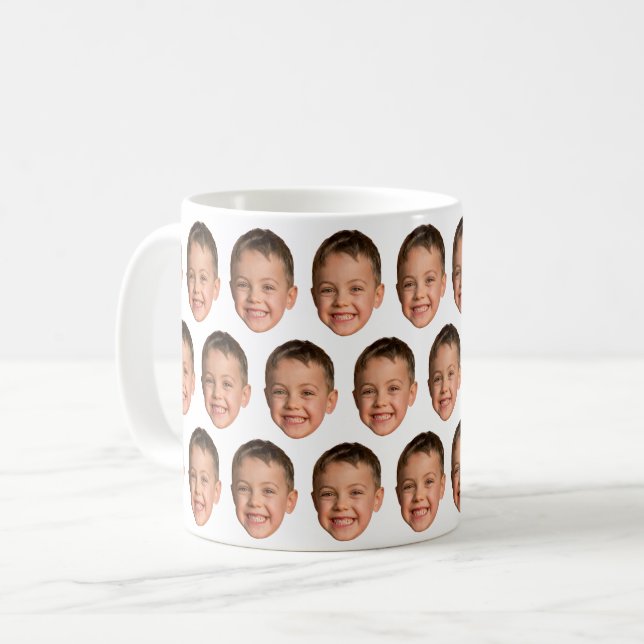 Personalised Photo Collage Custom Face Fun Picture Coffee Mug (Front Left)