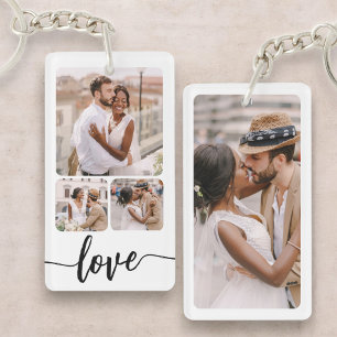 Personalised Photo Collage Customisable Text  Key Ring